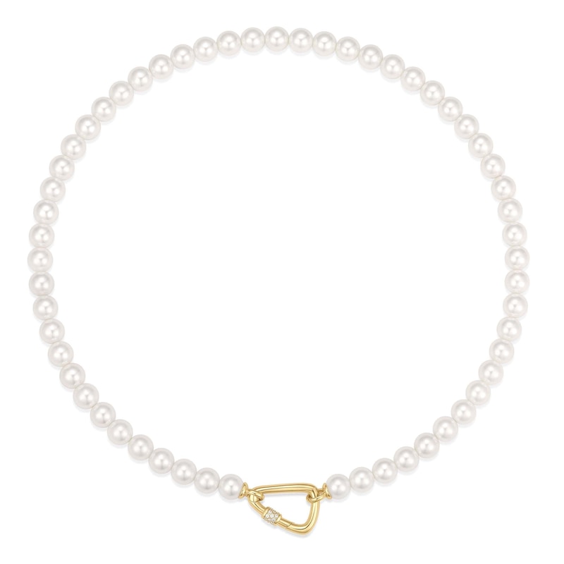 Main Image 1 of Ania Haie Women's Yellow Gold Plate Lobster Clasp Cultured Freshwater Pearl Necklace