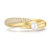 Thumbnail Image 1 of Ania Haie Women's Yellow Gold Plate Sparkling Cultured Freshwater Pearl Crossover Adjustable Ring