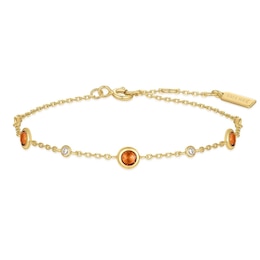 Ania Haie Women's Yellow Gold Plate Nano Gem Station Bracelet
