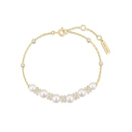 Ania Haie Women's Yellow Gold Plate Sparkling Cultured Freshwater Pearl Bracelet