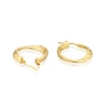 Thumbnail Image 2 of Sterling Silver Yellow Gold Plated Diamond Cut 15mm Hoops