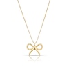 Thumbnail Image 1 of 9ct Yellow Gold Bow Pendant Necklace 18"