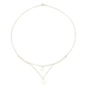 Thumbnail Image 2 of 9ct Yellow Gold Double Layer Heart Pendant Necklace 18"
