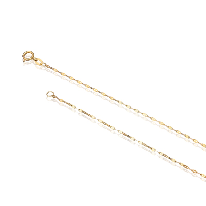 Main Image 3 of 9ct Yellow Gold Open Circle Heart Pattern Pendant Necklace 18"