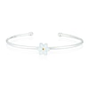 Thumbnail Image 1 of Children's Sterling Silver White Enamel Flower Torque Bangle