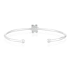 Thumbnail Image 3 of Children's Sterling Silver White Enamel Flower Torque Bangle
