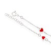 Thumbnail Image 3 of Children's Sterling Silver Red Enamel Heart Station Bracelet