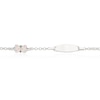 Thumbnail Image 2 of Children's Sterling Silver White Enamel Butterfly Id Bracelet