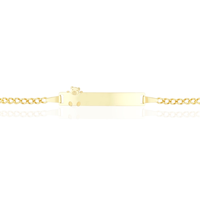 Main Image 2 of Children's 9ct Yellow Gold Bear I.D. Bracelet