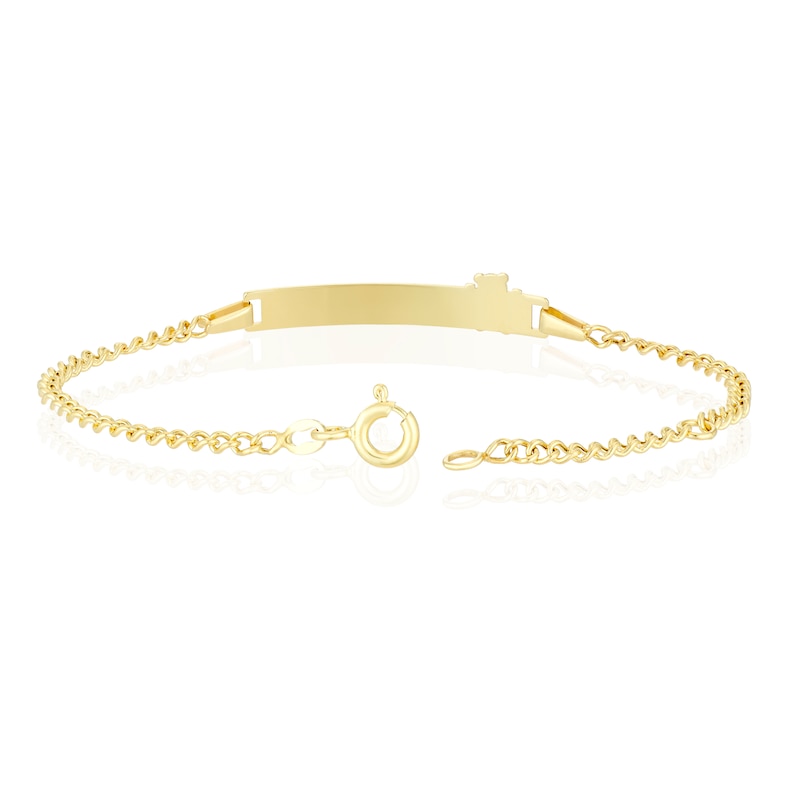 Main Image 3 of Children's 9ct Yellow Gold Bear I.D. Bracelet