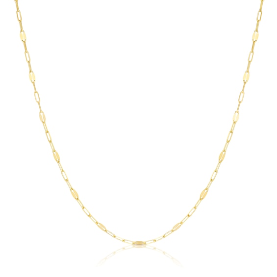 9ct Gold Paperlink Chain Necklace 18