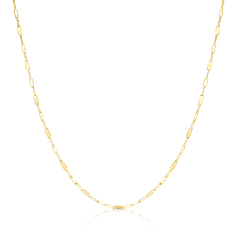 Main Image 1 of 9ct Gold Paperlink Chain Necklace 18"