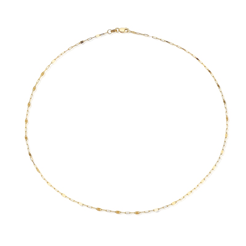Main Image 2 of 9ct Gold Paperlink Chain Necklace 18"