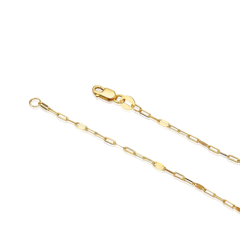 Main Image 3 of 9ct Gold Paperlink Chain Necklace 18"