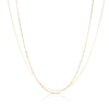 Thumbnail Image 1 of 9ct Gold Double Layer Figaro & Flat Belcher Chain 17+1"