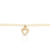 Thumbnail Image 2 of 9ct Yellow Gold Heart Charm Curb Chain Bracelet