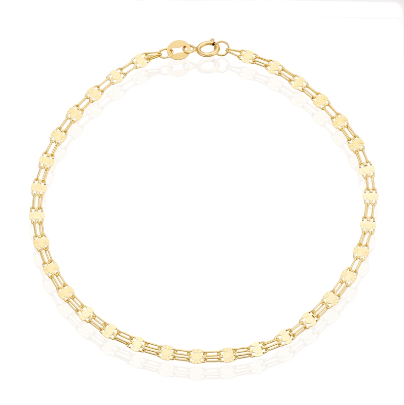 Main Image 1 of 9ct Yellow Gold Two Row Sparkle Bracelet