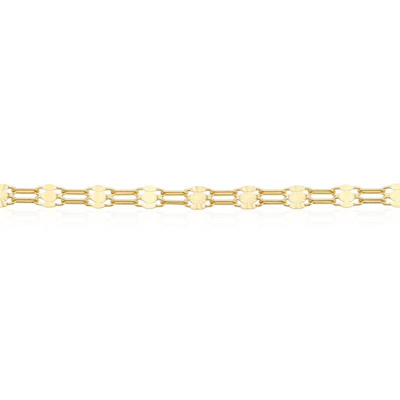 Main Image 2 of 9ct Yellow Gold Two Row Sparkle Bracelet