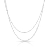 Thumbnail Image 1 of Sterling Silver Double Strand Chain 16+2"