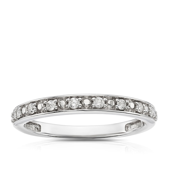 Perfect Fit 9ct White Gold 0.12ct Diamond Eternity Ring
