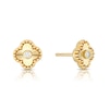 Thumbnail Image 1 of 18ct Gold Vermeil Sterling Silver Clover Diamond Stud Earrings