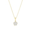 Thumbnail Image 1 of 9ct Yellow Gold Flower 0.15ct Diamond Pendant