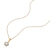 Thumbnail Image 2 of 9ct Yellow Gold Flower 0.15ct Diamond Pendant