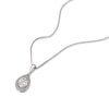 Thumbnail Image 2 of 9ct White Gold Pear Cluster 0.10ct Diamond Pendant