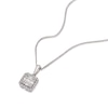 Thumbnail Image 2 of 9ct White Gold Square Cluster 0.10ct Diamond Pendant