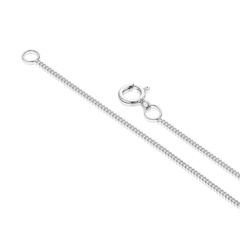 Main Image 3 of 9ct White Gold Square Cluster 0.10ct Diamond Pendant