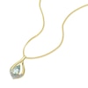 Thumbnail Image 2 of 9ct Yellow Gold Diamond & Pear Aquamarine Pendant