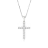 Thumbnail Image 1 of Sterling Silver Diamond Cross Pendant