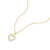 Thumbnail Image 2 of Sterling Silver & 18ct Gold Vermeil Double Heart Diamond Necklace