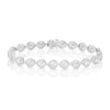 Thumbnail Image 1 of Sterling Silver Pear Illusion 0.25ct Diamond Bracelet