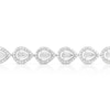 Thumbnail Image 2 of Sterling Silver Pear Illusion 0.25ct Diamond Bracelet