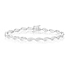 Thumbnail Image 1 of Sterling Silver Twist Style 0.20ct Diamond Bracelet