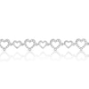 Thumbnail Image 2 of Sterling Silver 0.10ct Diamond Heart Link Bracelet