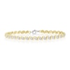 Thumbnail Image 1 of Sterling Silver & 18ct Gold Vermeil Round Twist 0.10ct Diamond Tennis Bracelet