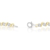 Thumbnail Image 3 of Sterling Silver & 18ct Gold Vermeil Round Twist 0.10ct Diamond Tennis Bracelet