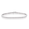 Thumbnail Image 1 of Sterling Silver Square Illusion Set 0.15ct Diamond Tennis Bracelet