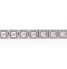 Thumbnail Image 2 of Sterling Silver Square Illusion Set 0.15ct Diamond Tennis Bracelet