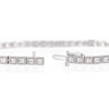 Thumbnail Image 3 of Sterling Silver Square Illusion Set 0.15ct Diamond Tennis Bracelet