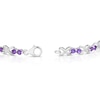 Thumbnail Image 3 of Sterling Silver Diamond & Oval Amethyst Bracelet