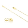 Thumbnail Image 3 of Sterling Silver & 18ct Gold Vermeil Diamond Bezel Stud & Pendant Set