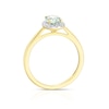 Thumbnail Image 3 of 9ct Yellow Gold 0.12ct Diamond & Oval Green Amethyst Ring
