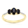 Thumbnail Image 1 of 9ct Yellow Gold Diamond & Oval Sapphire Ring