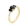 Thumbnail Image 2 of 9ct Yellow Gold Diamond & Oval Sapphire Ring
