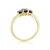 Thumbnail Image 3 of 9ct Yellow Gold Diamond & Oval Sapphire Ring