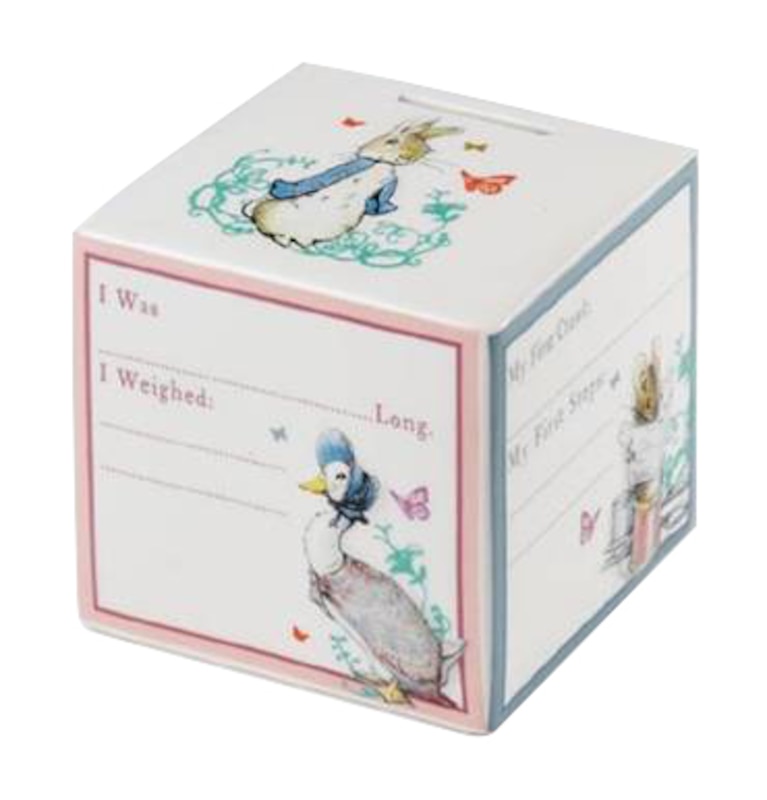 Peter Rabbit New Baby Ceramic Money Box