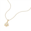 Thumbnail Image 2 of 9ct Yellow Gold Cubic Zirconia Flower Pendant Necklace 16+2"